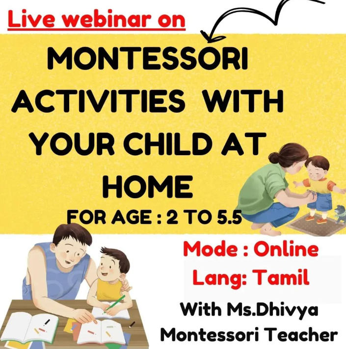 Montessori activities webinar poster